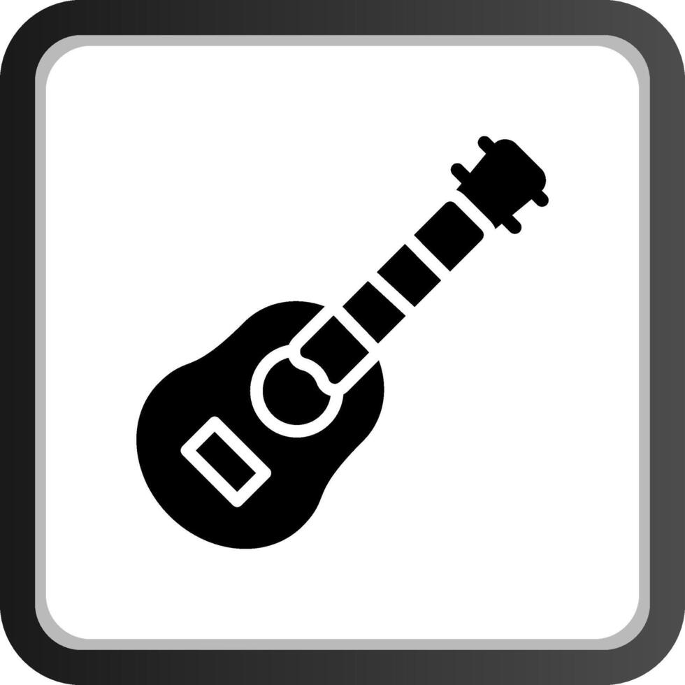 diseño de icono creativo de guitarra acústica vector