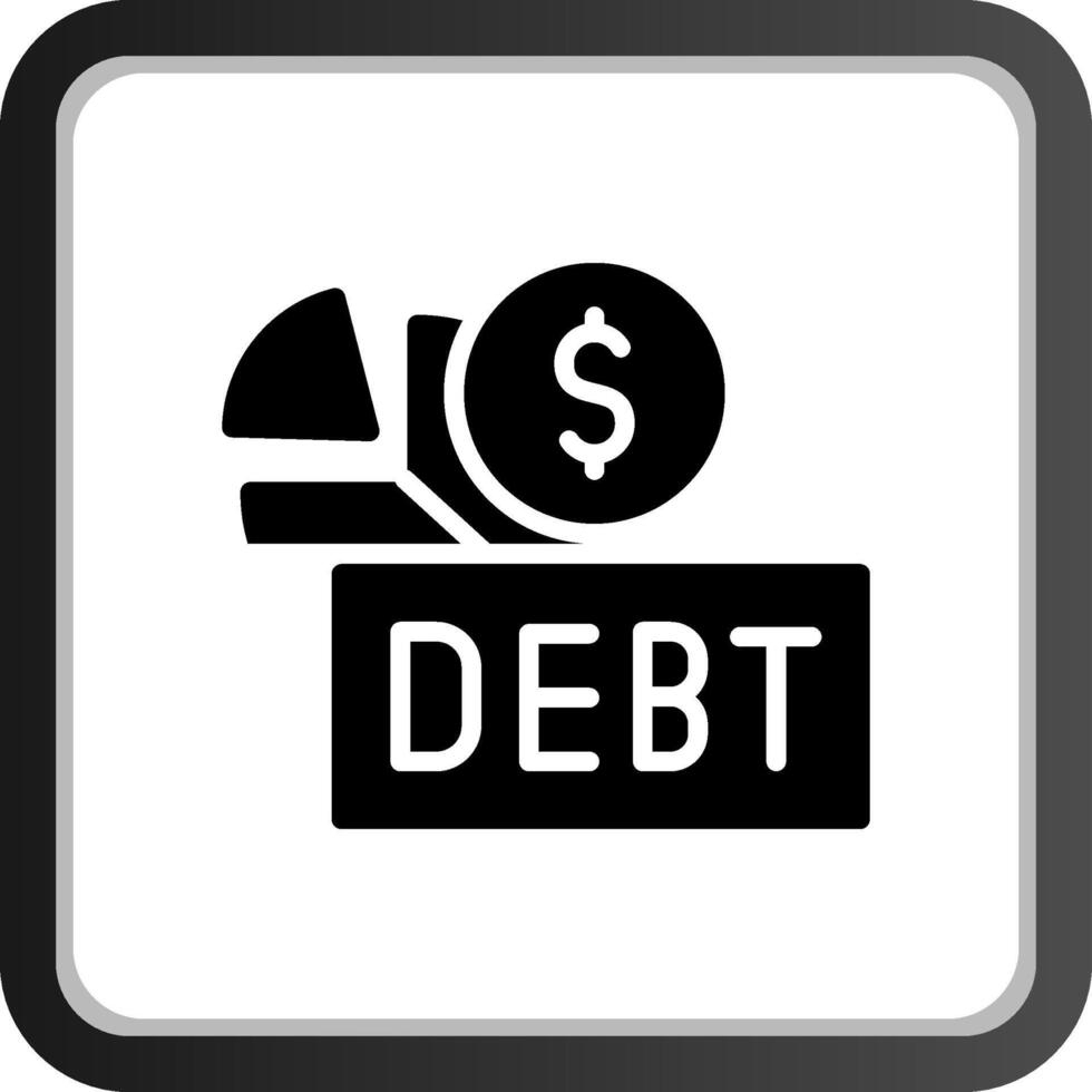 Debt Creative Icon Design vector