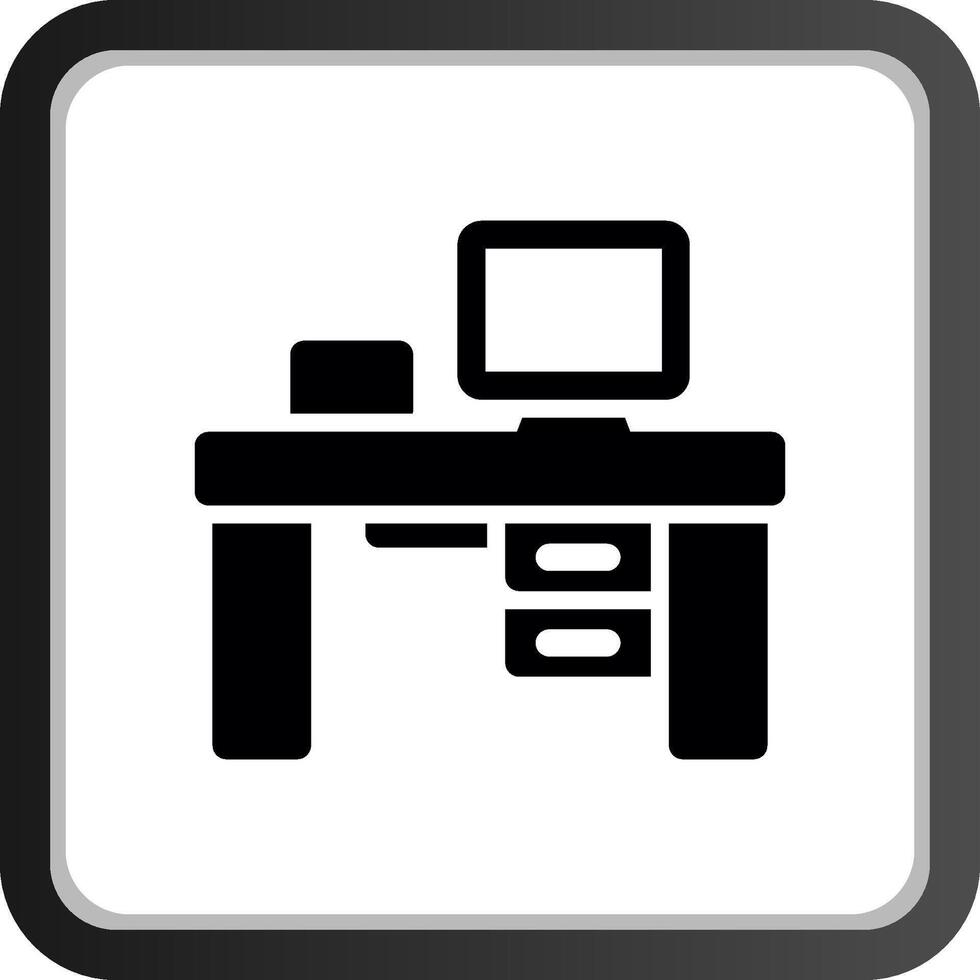 Office Desk Creative Icon Design vector