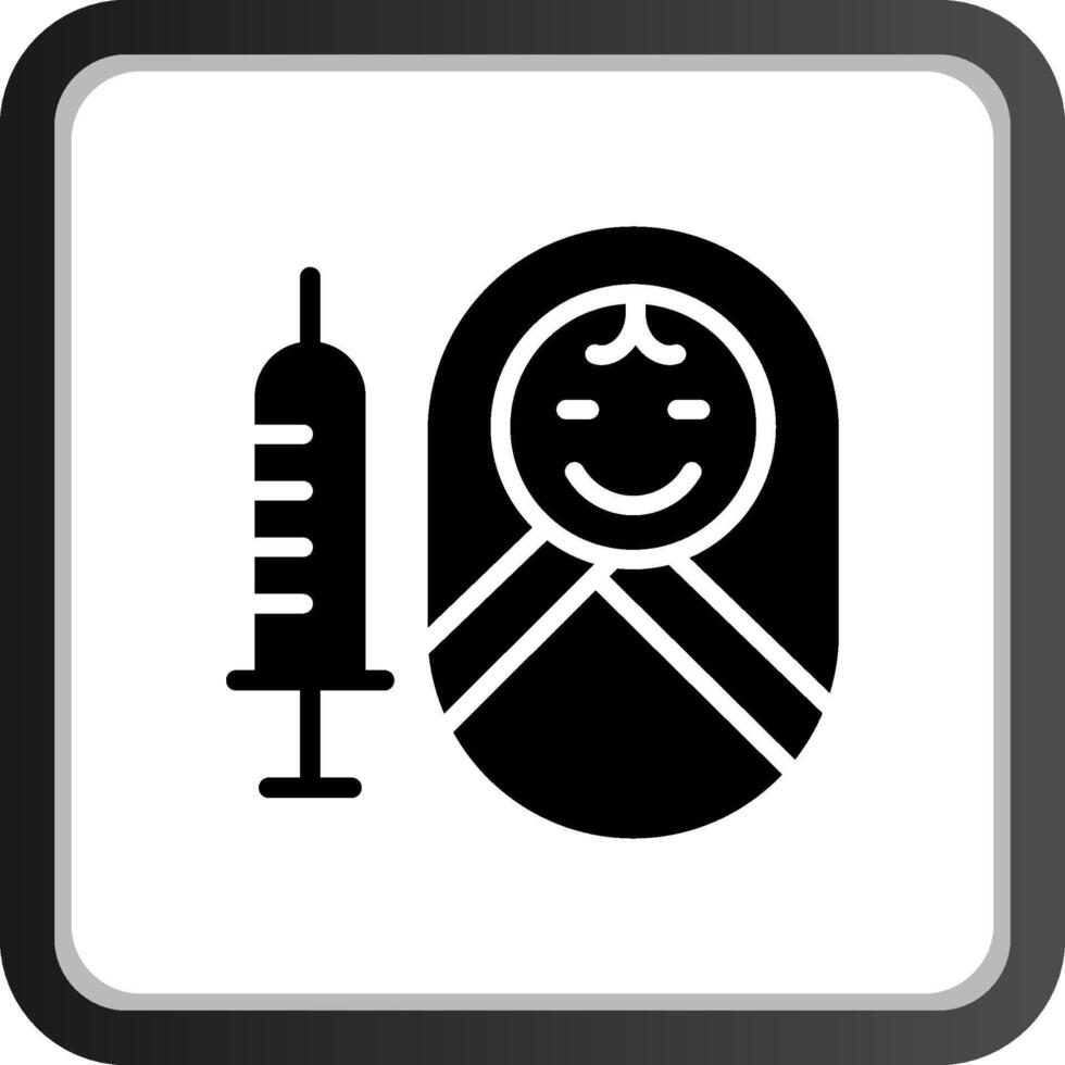 diseño de icono creativo de vacunación vector