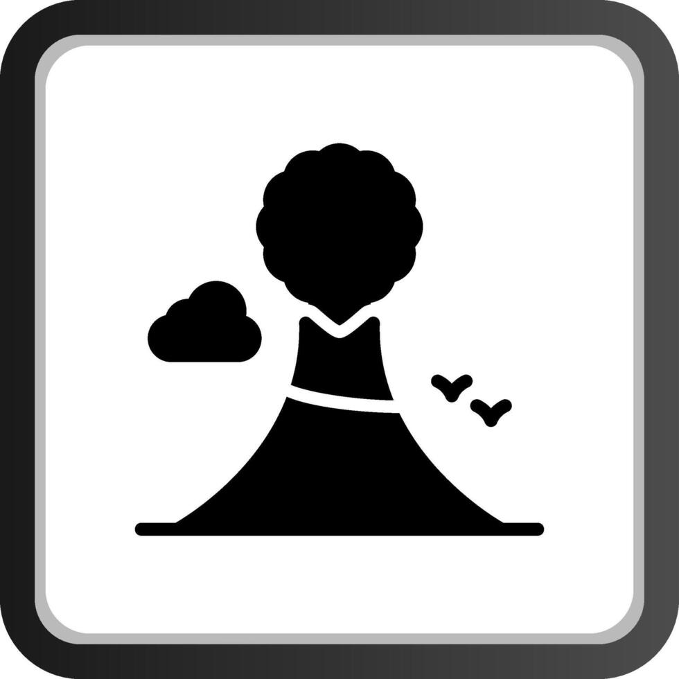 Volcano Landscape Creative Icon Design vector