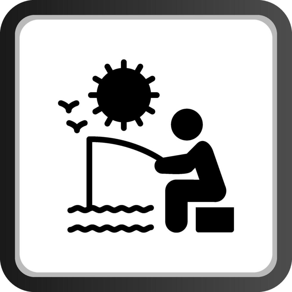 Summer Fishing Creative Icon Design vector