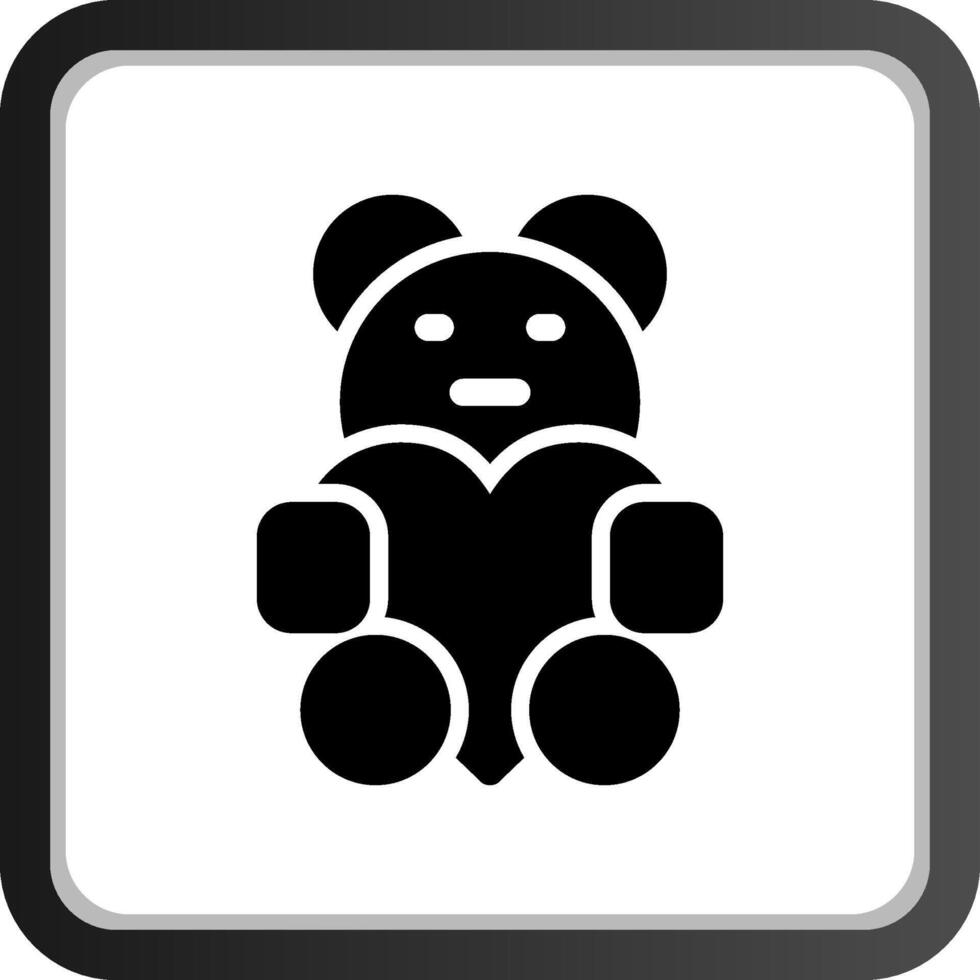 osito de peluche creativo icono diseño vector