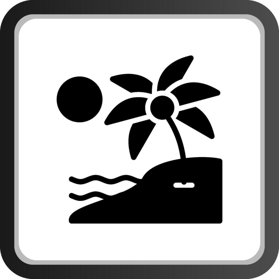 Island Landscape Creative Icon Design vector