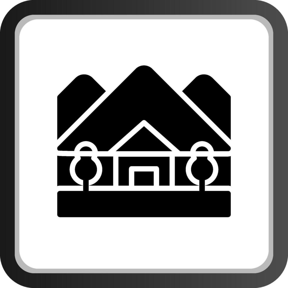 Cabin Landscape Creative Icon Design vector