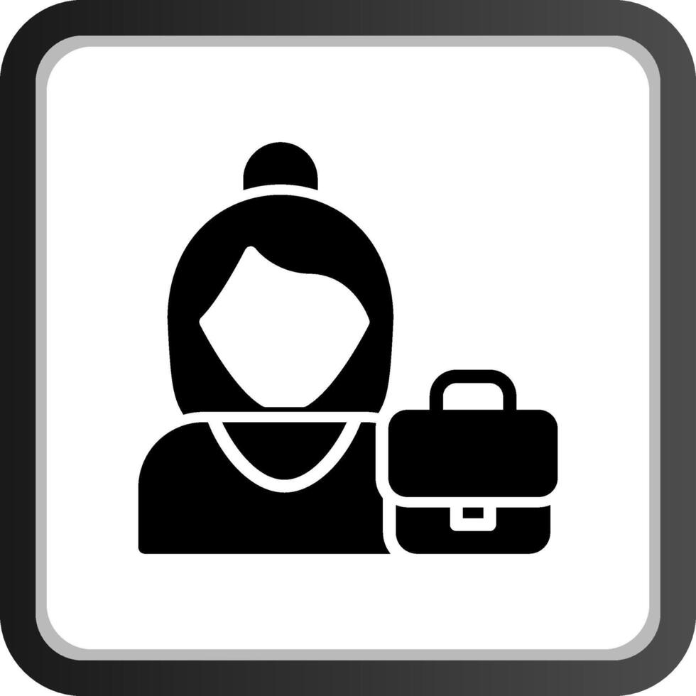 Business Woman Creative Icon Design vector