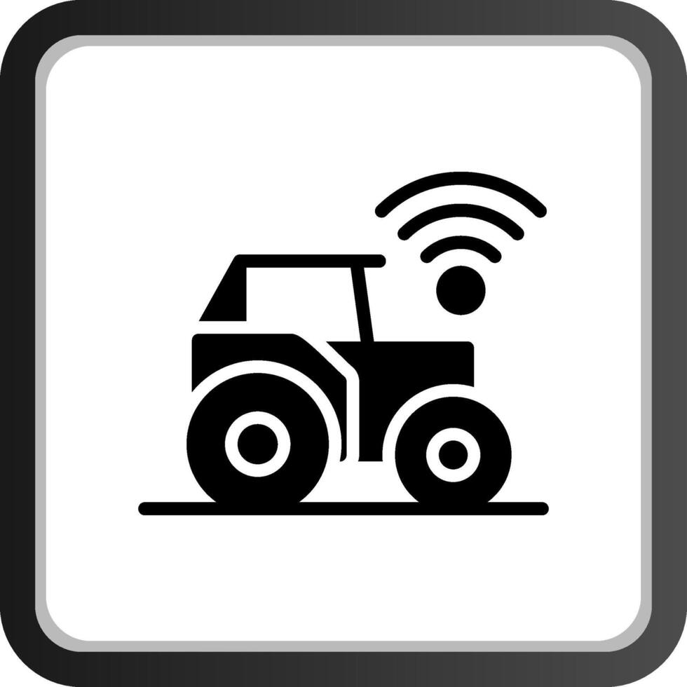 Smart Tractor Creative Icon Design vector