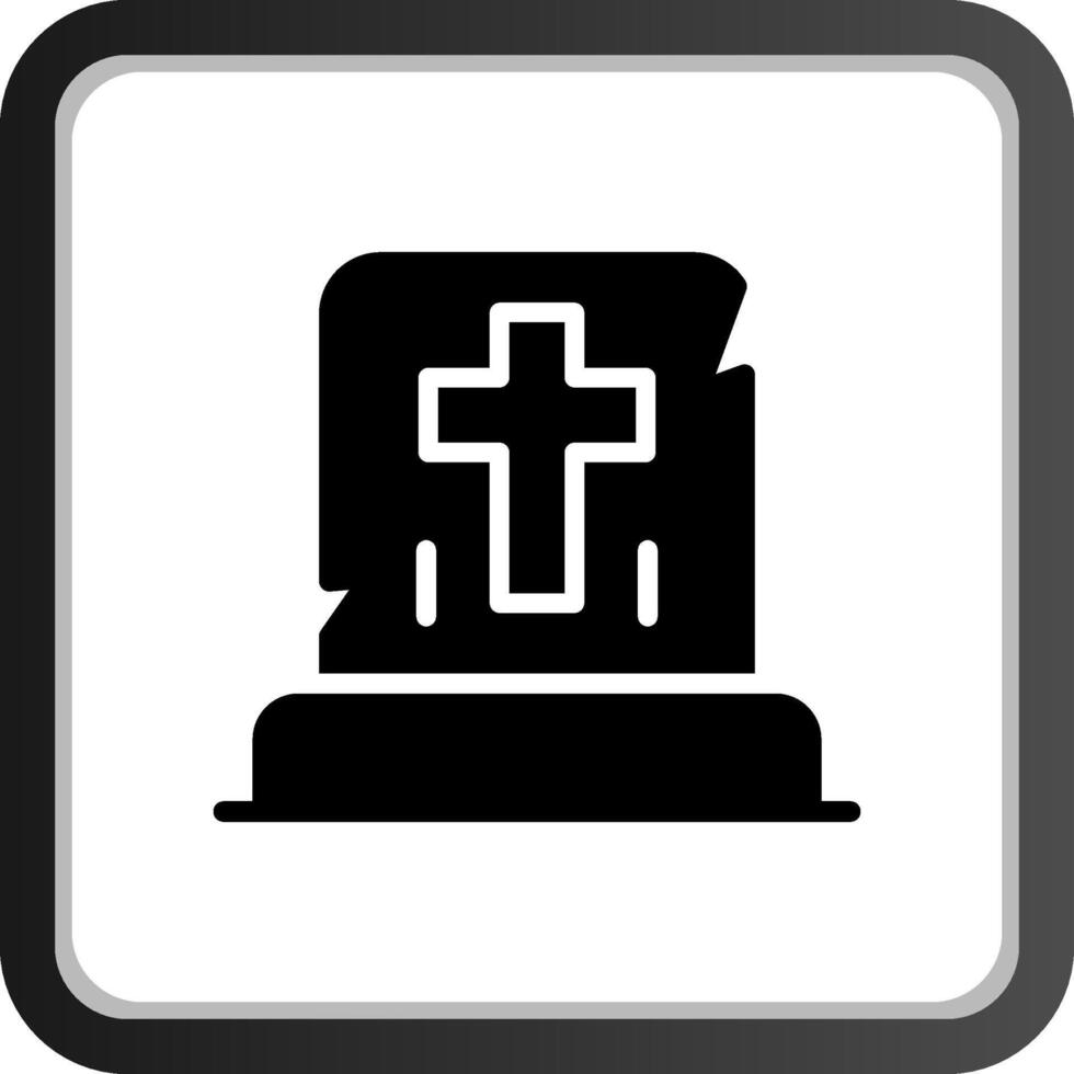 Gravestone Creative Icon Design vector