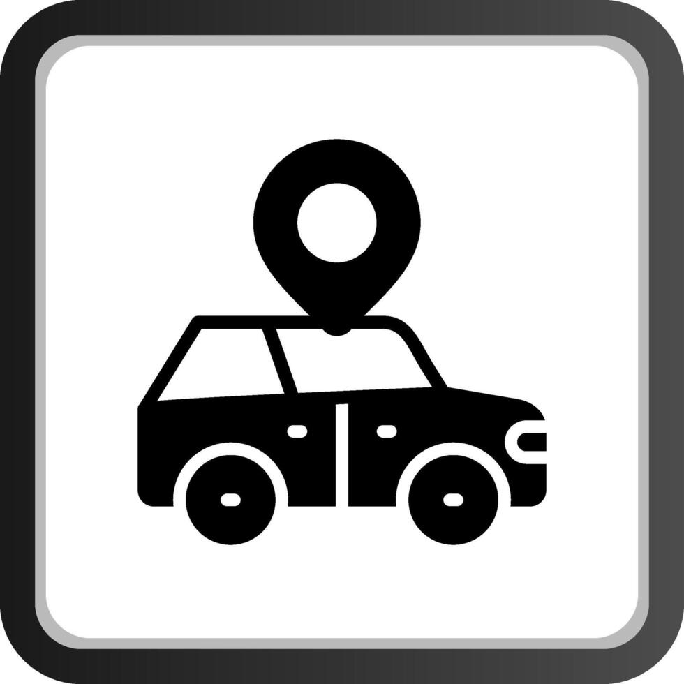 diseño de icono creativo de ubicación de coche vector