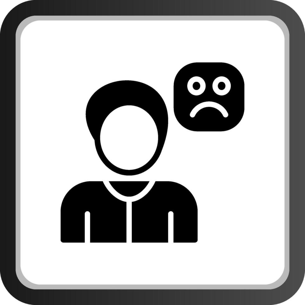 Sad Creative Icon Design vector