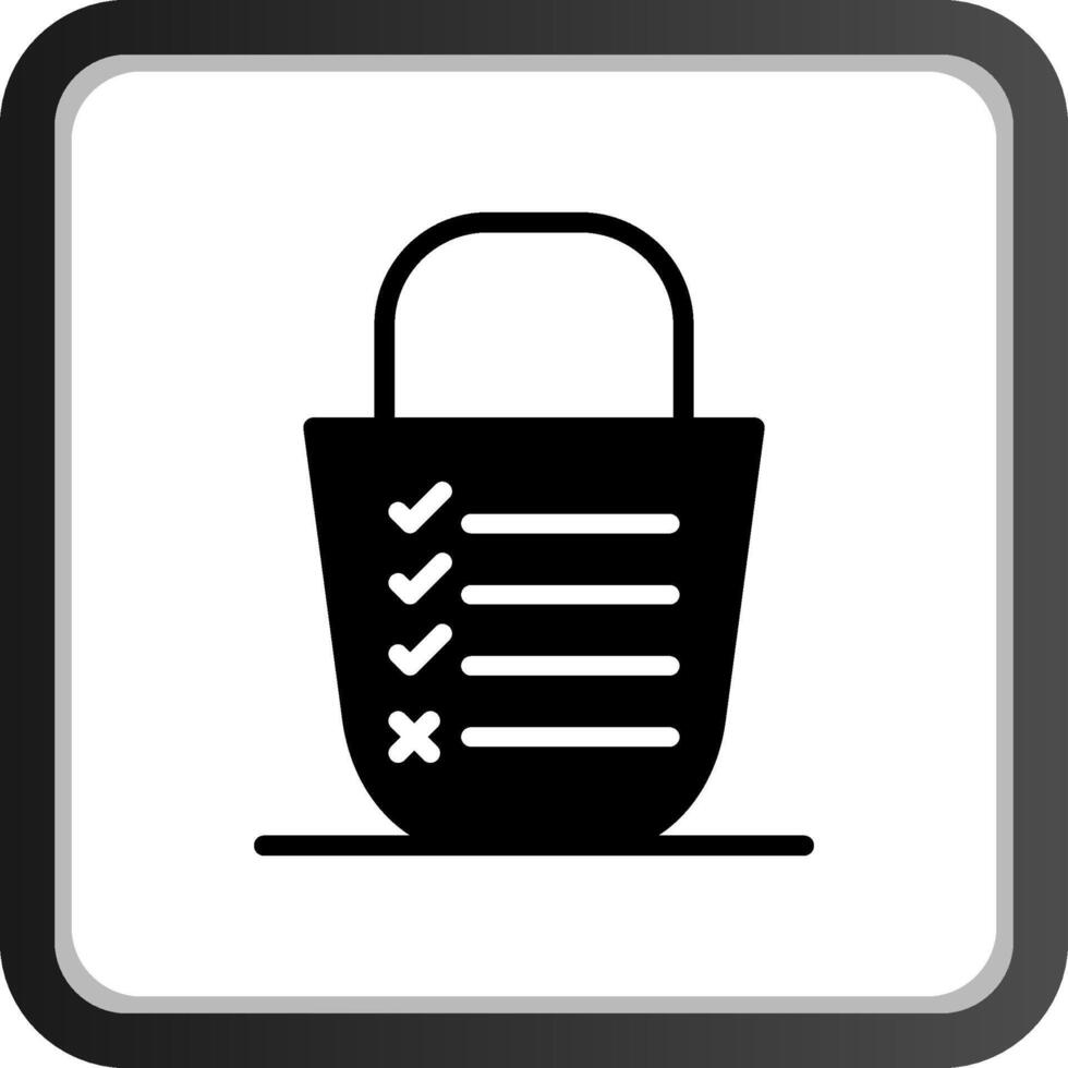 Bucket List Creative Icon Design vector