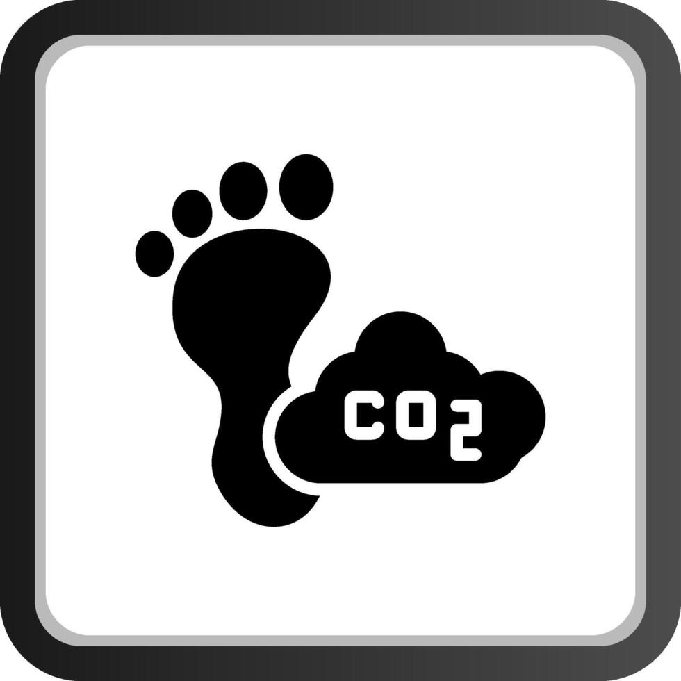 Carbon Footprint Creative Icon Design vector