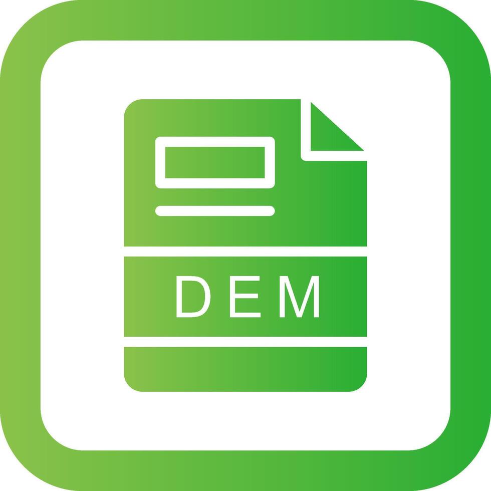 DEM Creative Icon Design vector