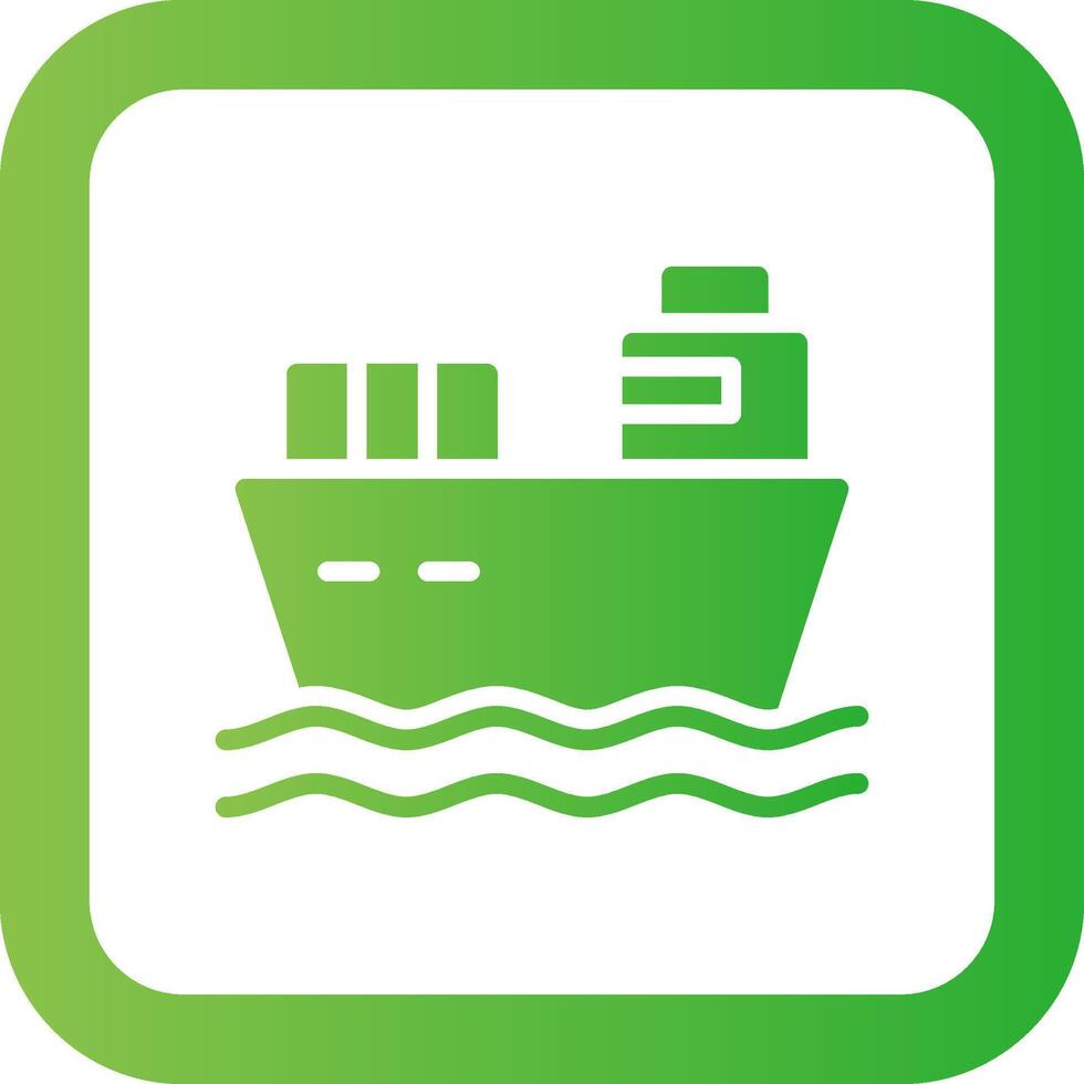 Cargo Ship Creative Icon Design vector