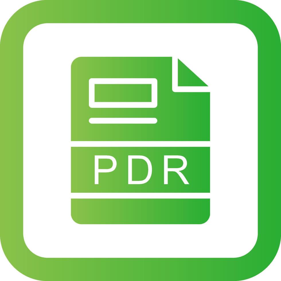 PDR Creative Icon Design vector