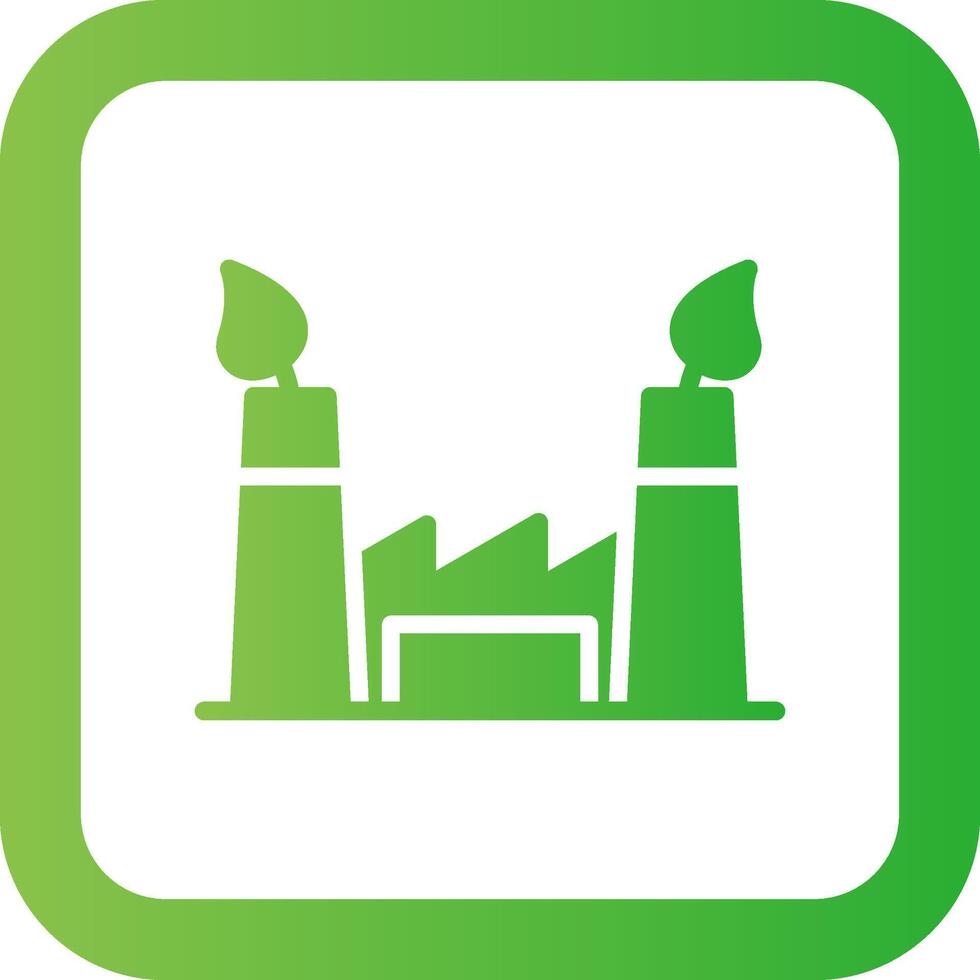 Ecological Factory Creative Icon Design vector