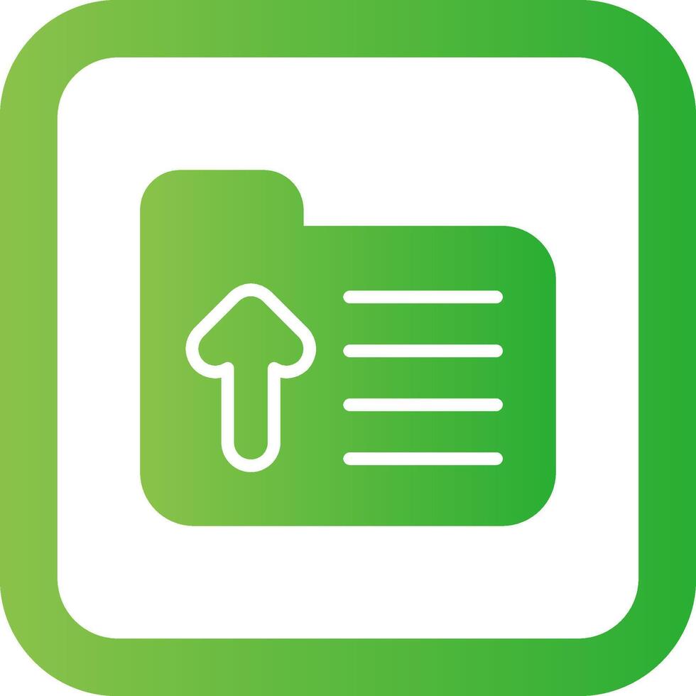 Folder Upload Creative Icon Design vector