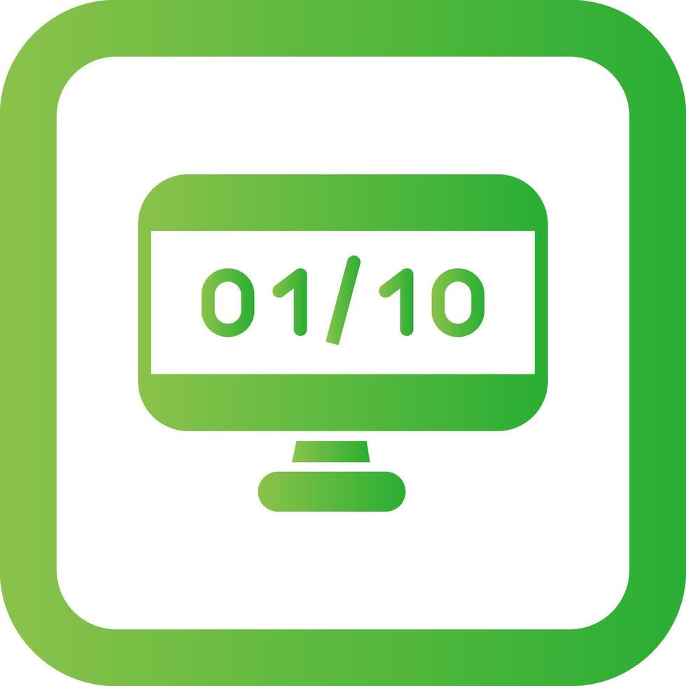 Binary Code Creative Icon Design vector
