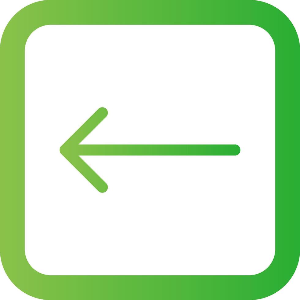 Left Arrow Creative Icon Design vector