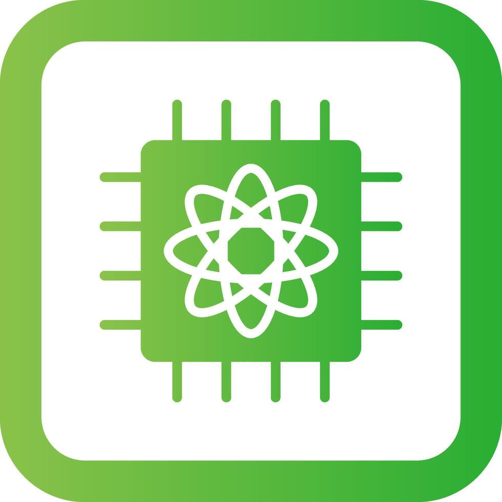 Quantum Computer Creative Icon Design vector