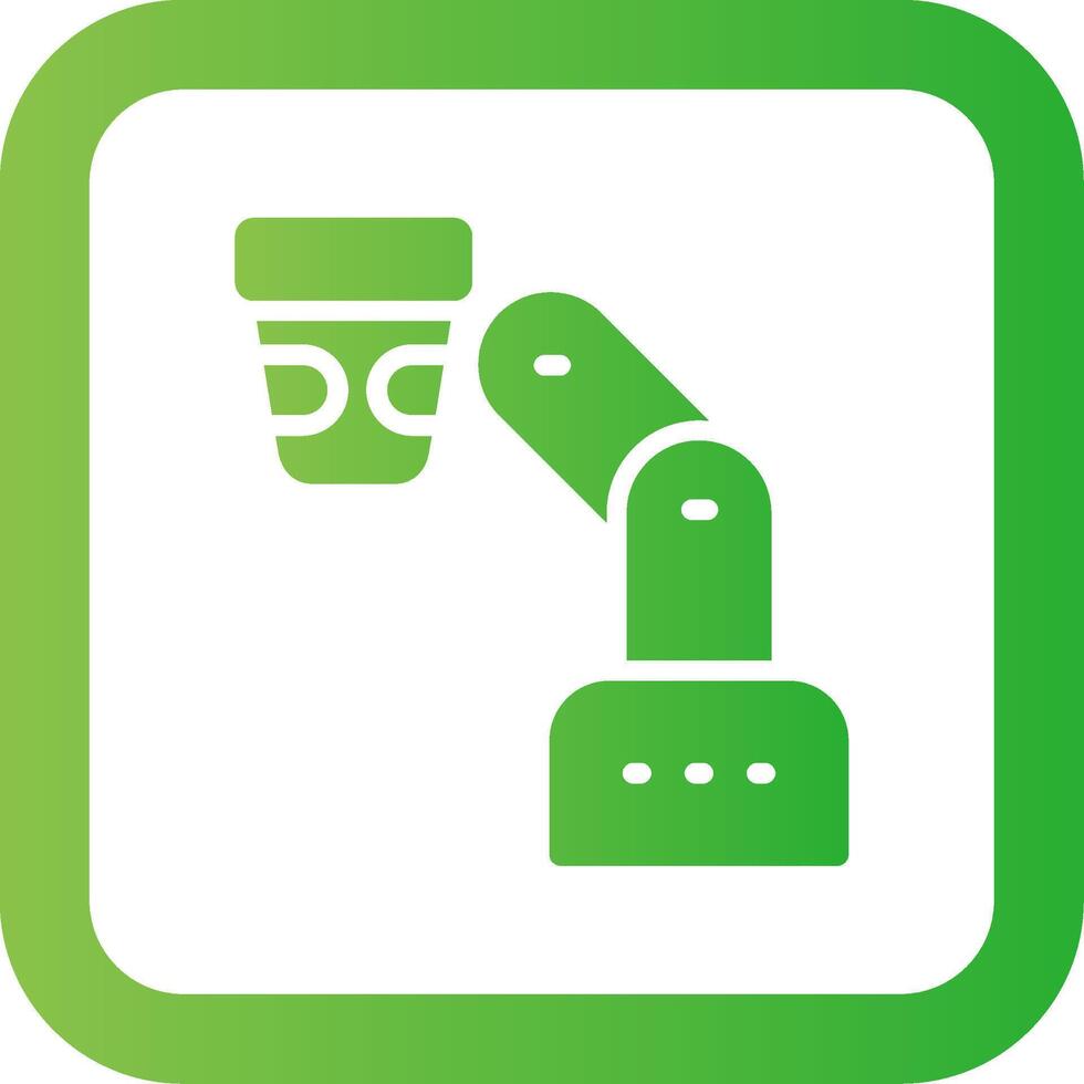 Robot Barista Creative Icon Design vector