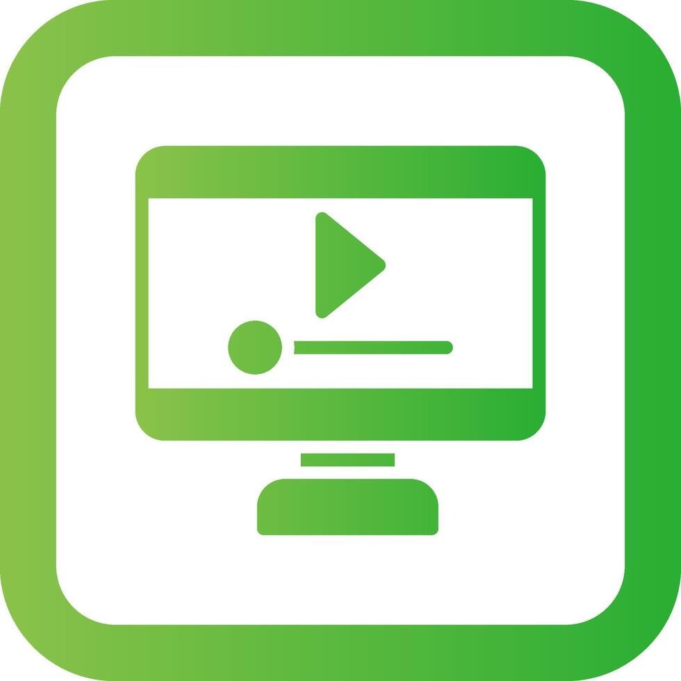 Video Player Creative Icon Design vector