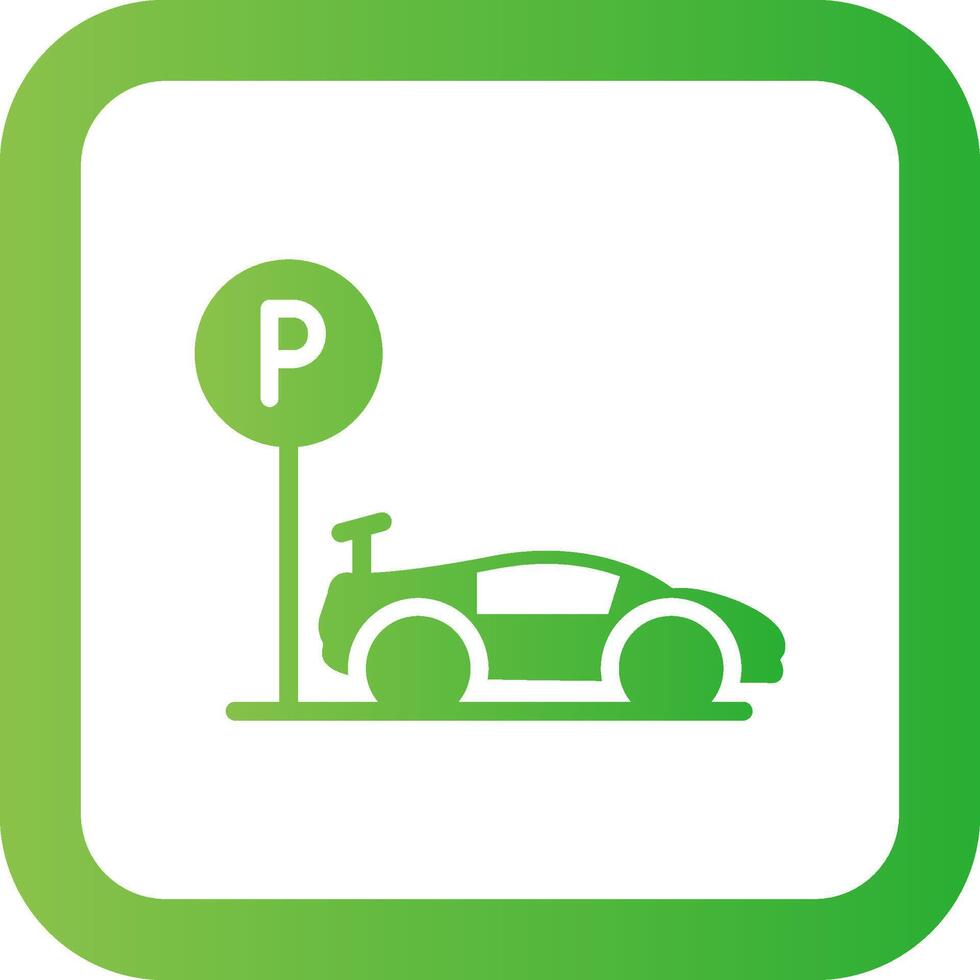 Parking Area Creative Icon Design vector