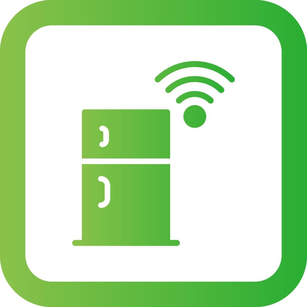 Smart Refrigerator Creative Icon Design vector