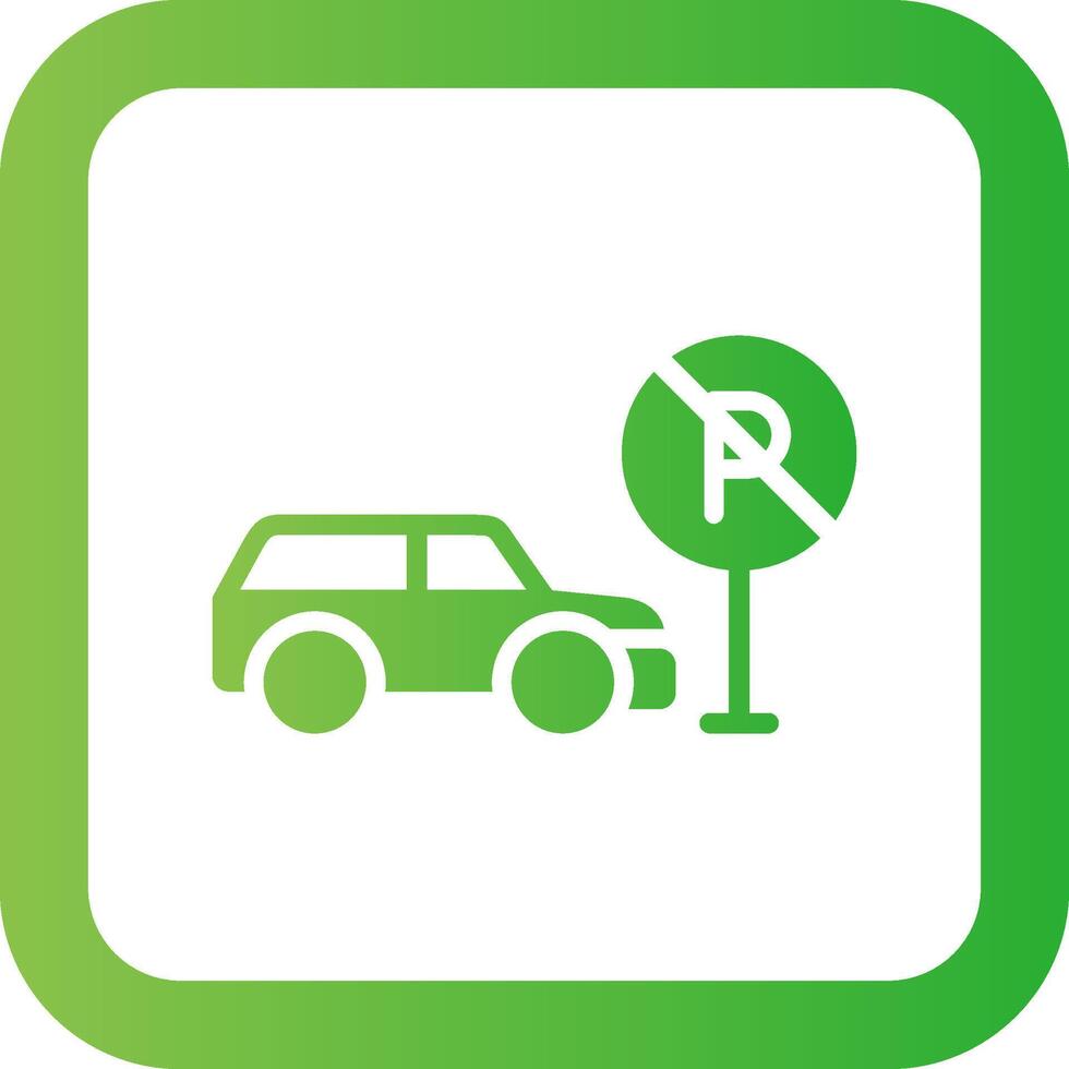 No Parking Creative Icon Design vector