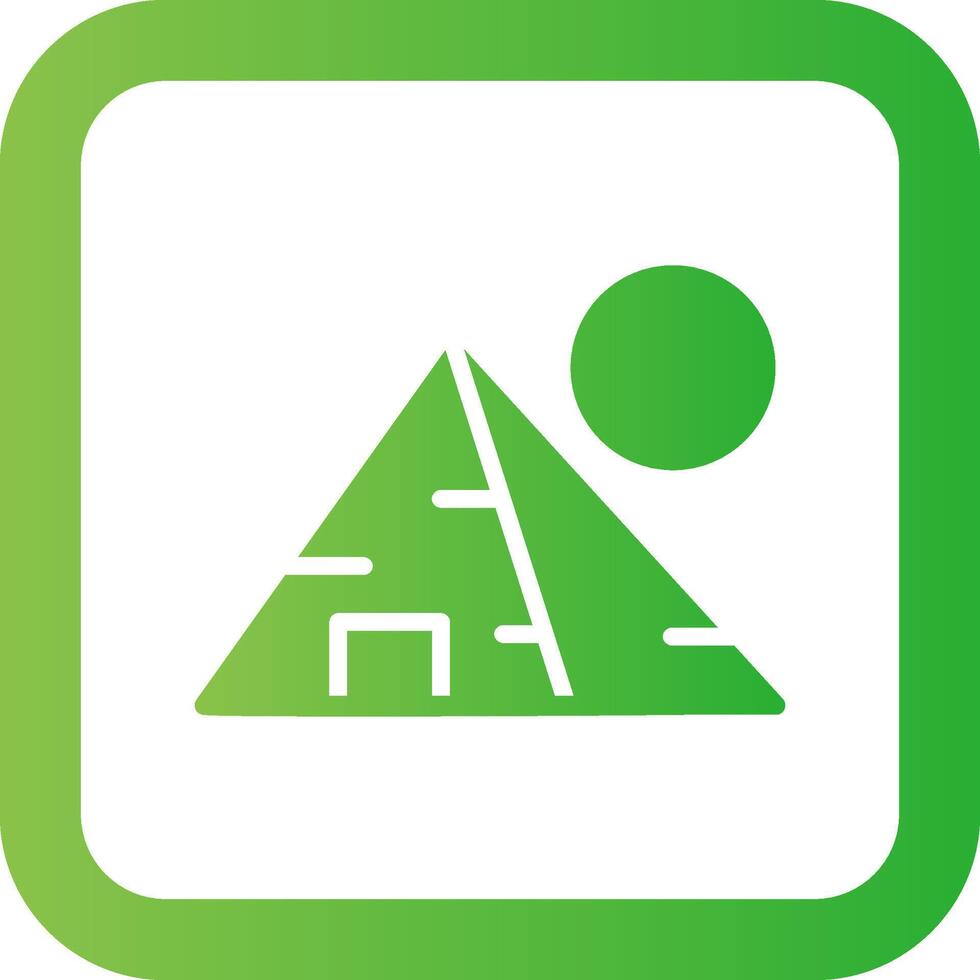 Pyramid Landscape Creative Icon Design vector