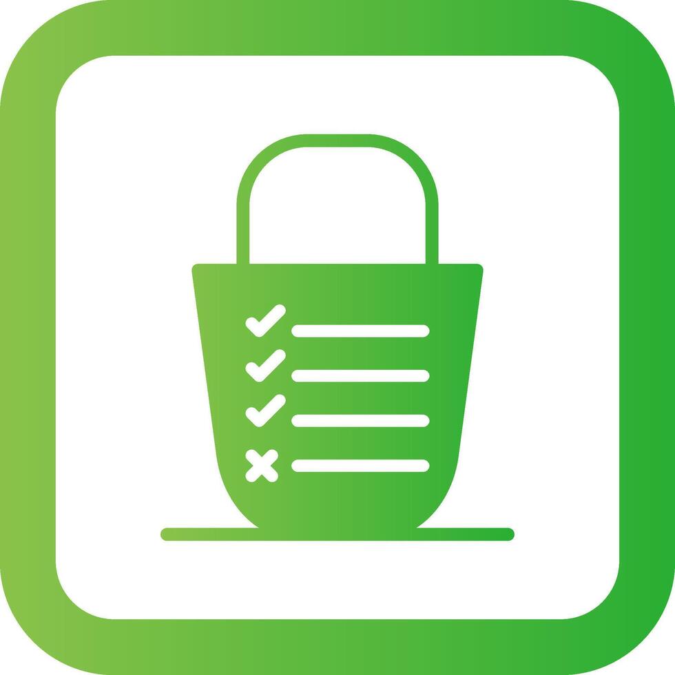 Bucket List Creative Icon Design vector