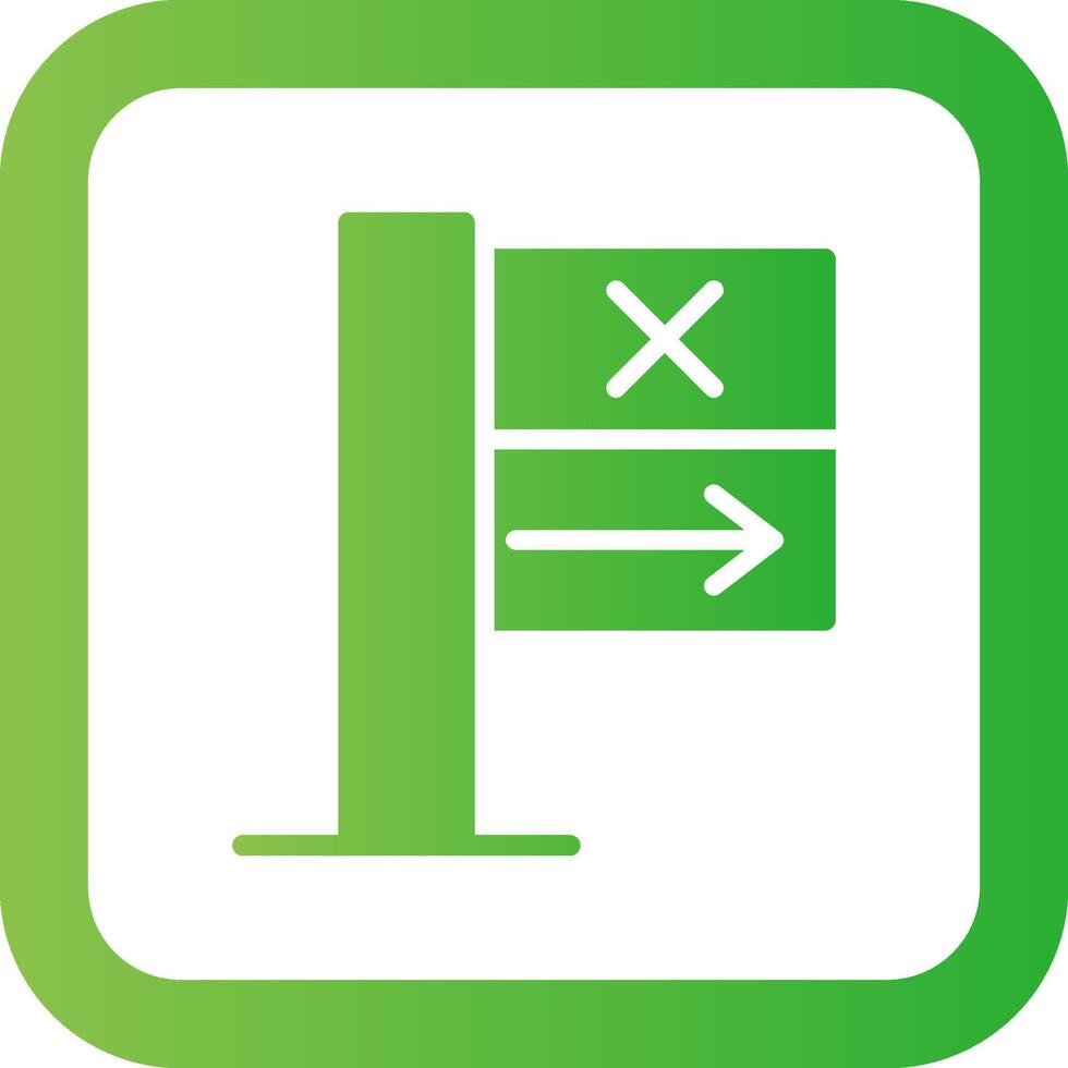 No Turn Right Creative Icon Design vector