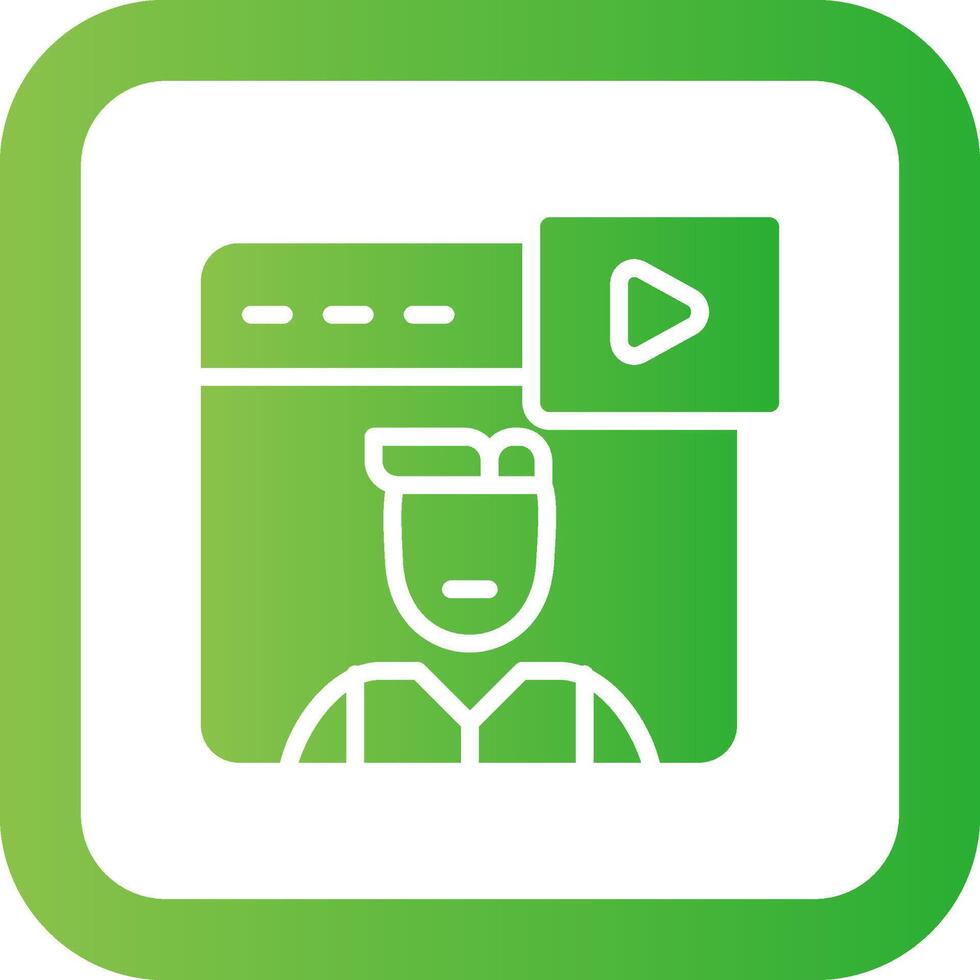 Youtuber Creative Icon Design vector