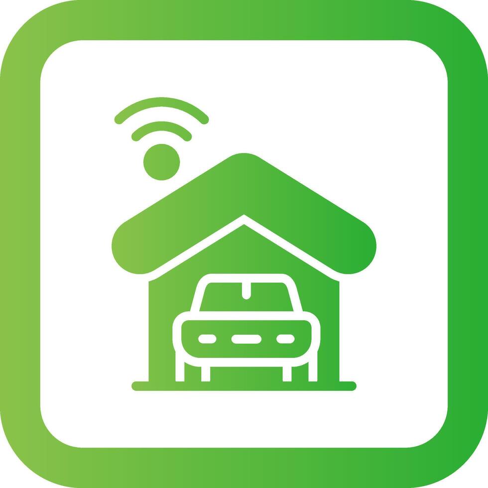 Smart Garage Creative Icon Design vector