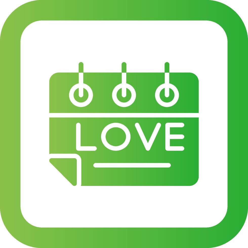 Love Calendar Creative Icon Design vector