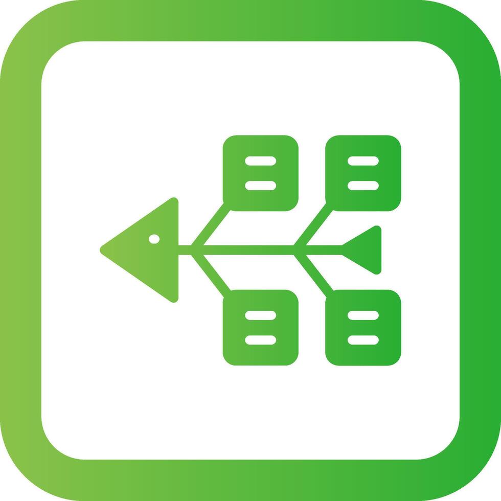 Fishbone Diagram Creative Icon Design vector