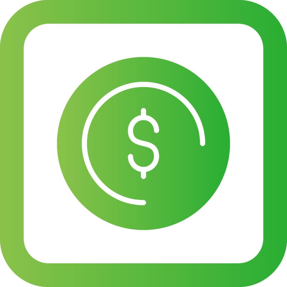 Dollar Coin Creative Icon Design vector