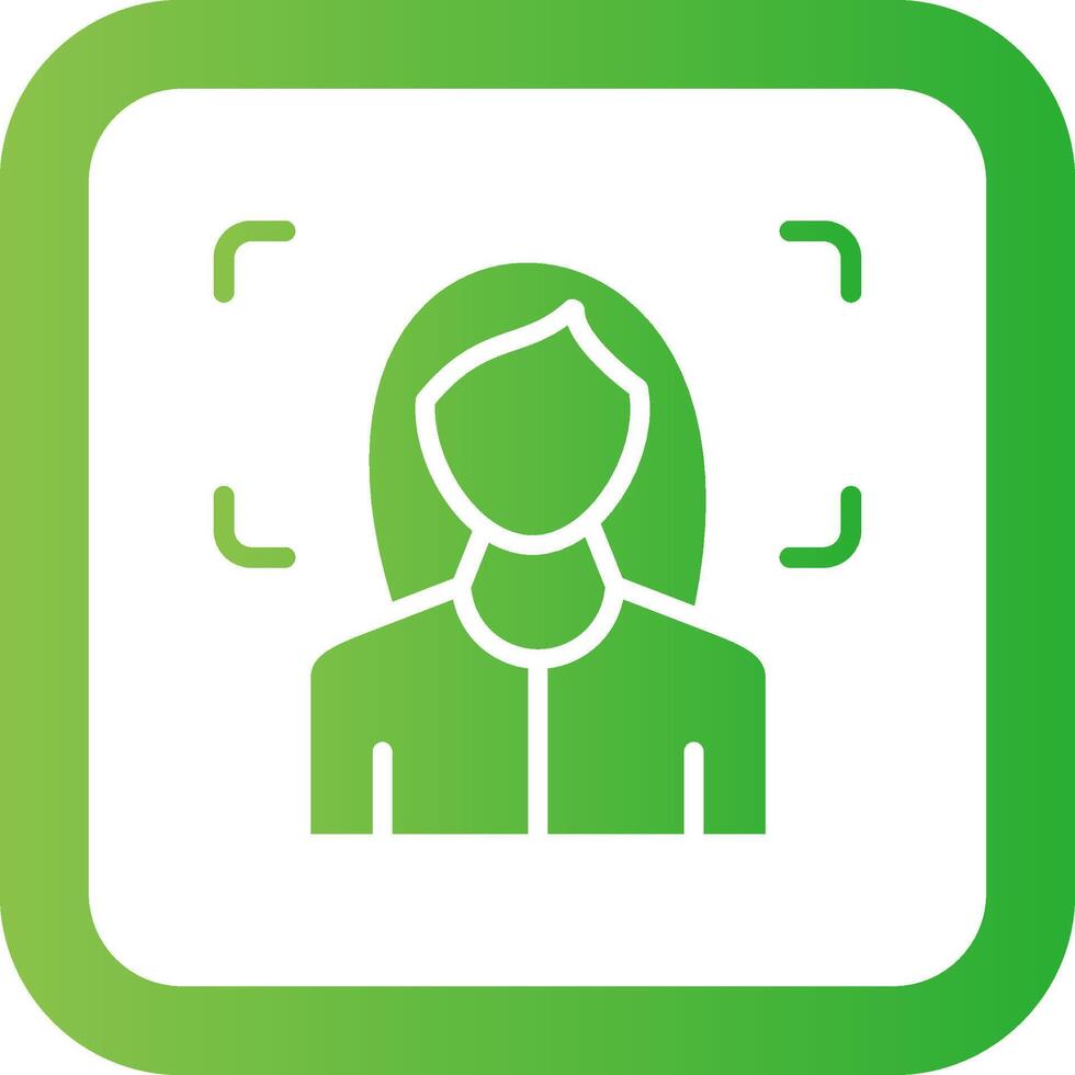 Facial Recognition Creative Icon Design vector
