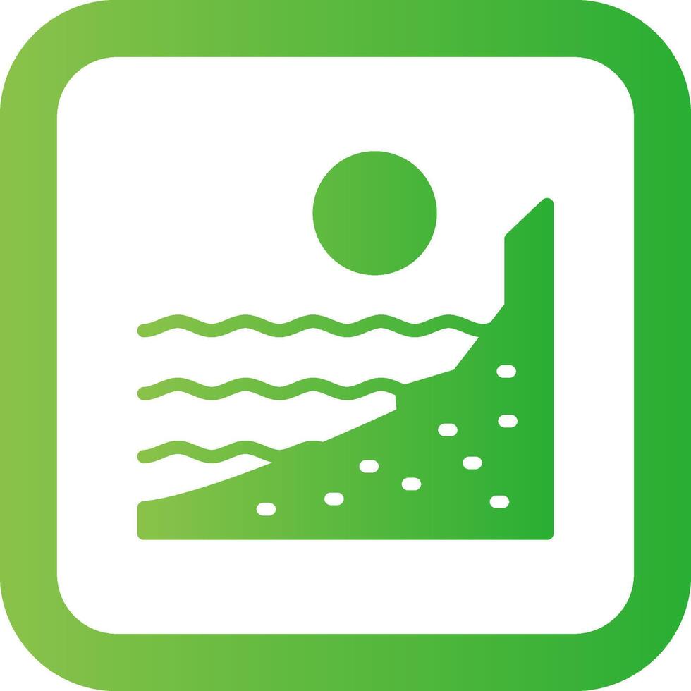 Shore Landscape Creative Icon Design vector