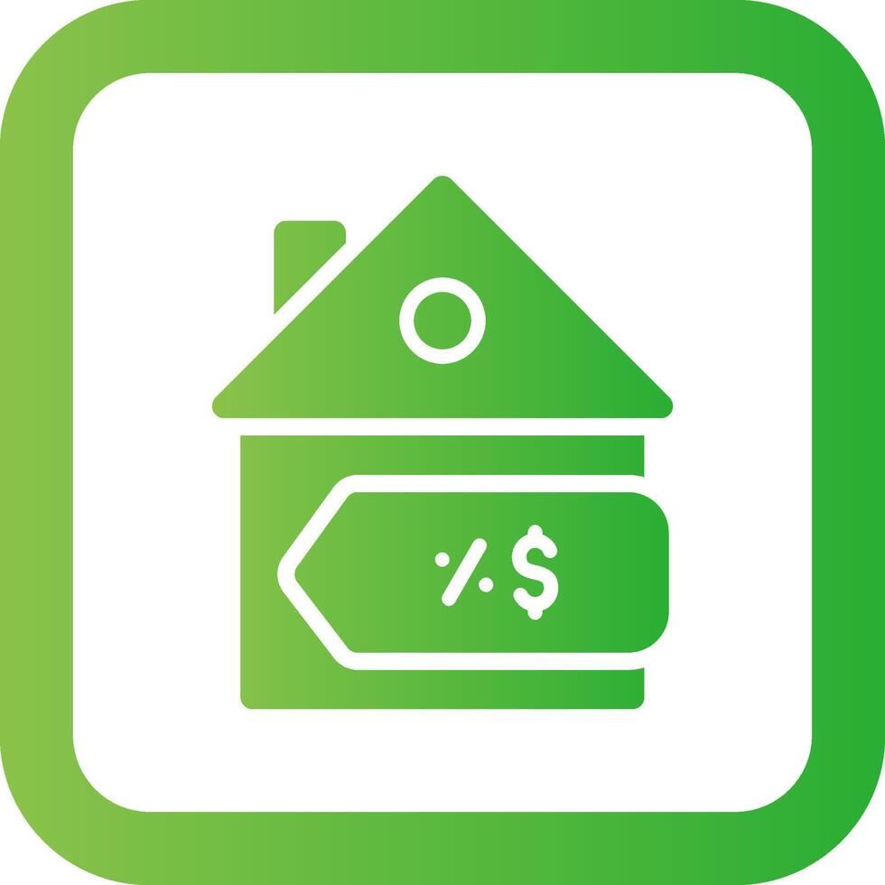 House Sale Creative Icon Design vector