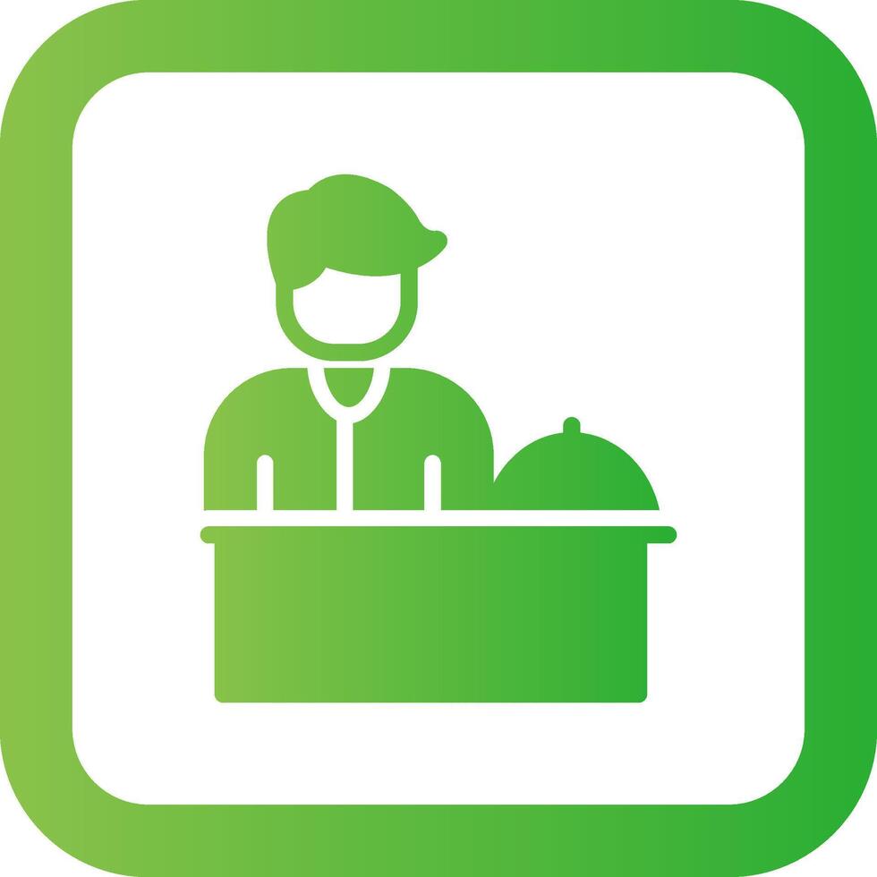Food Vendor Male Creative Icon Design vector