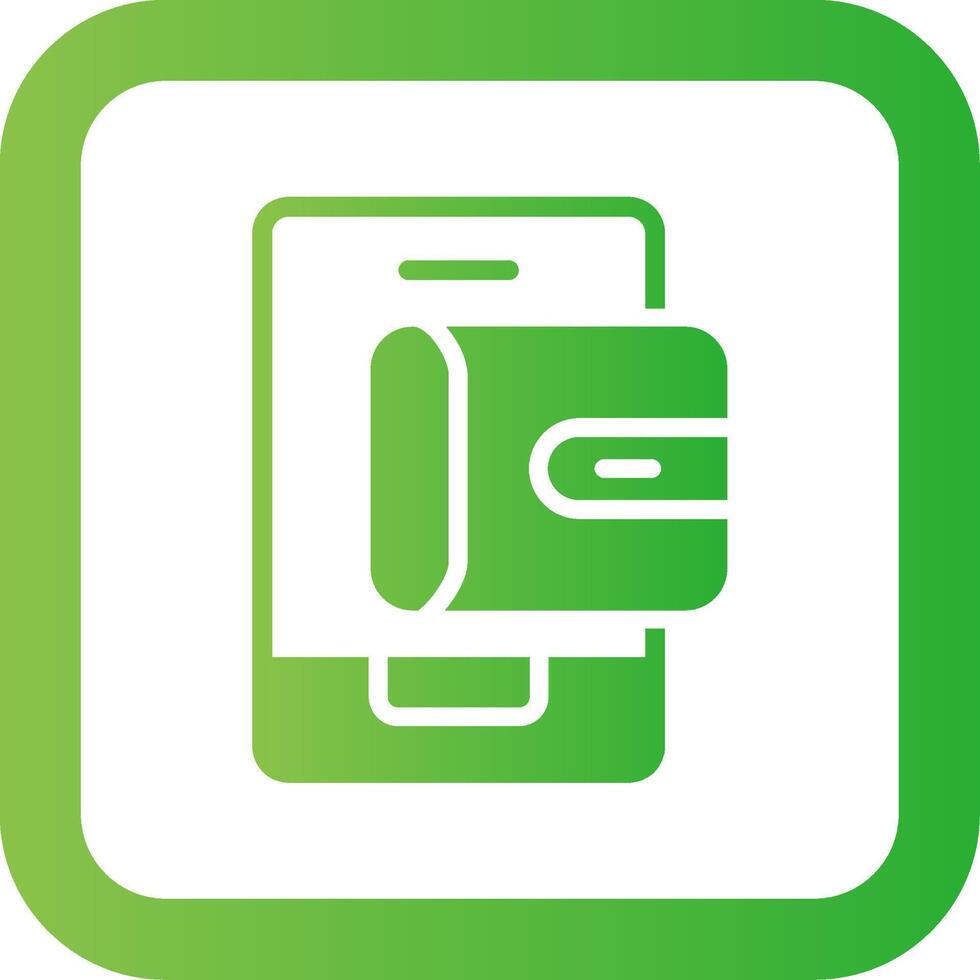Mobile Wallet Creative Icon Design vector