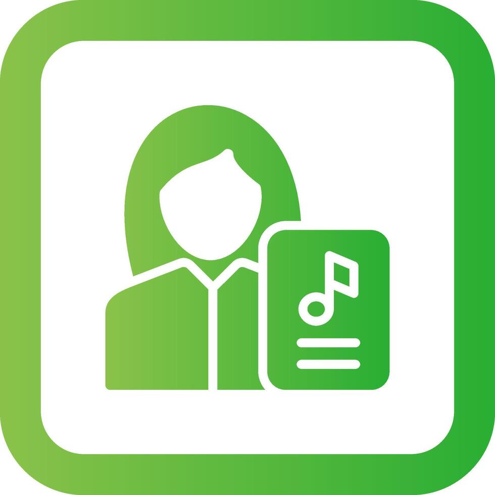 Music Teacher Female Creative Icon Design vector