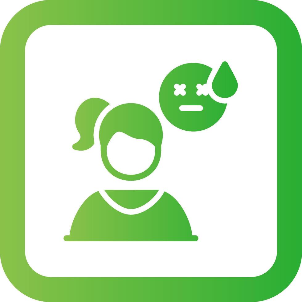 Exhausted Creative Icon Design vector