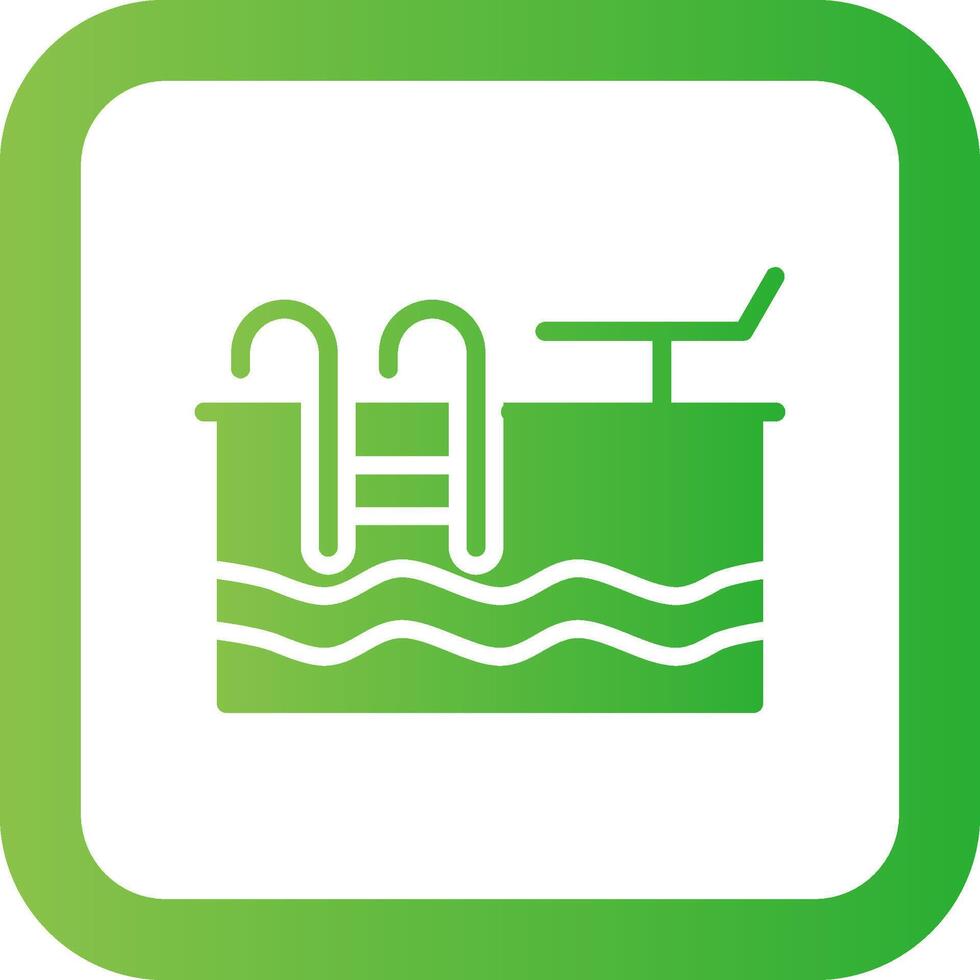 Swimming Pool Creative Icon Design vector
