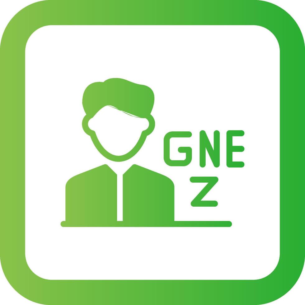 Gen Z Male Creative Icon Design vector