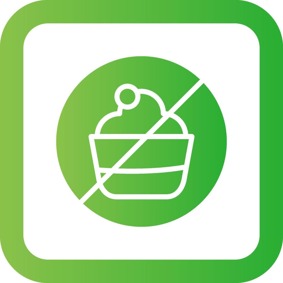 No Sweets Creative Icon Design vector
