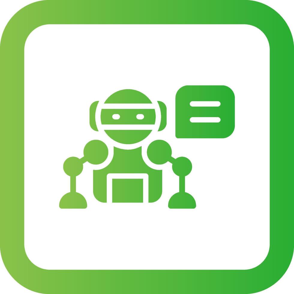 Smart Chat Bot Creative Icon Design vector
