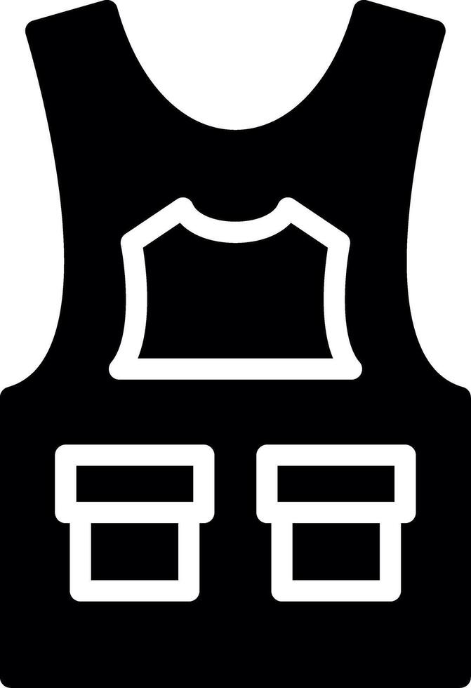 Bulletproof Vest Creative Icon Design vector