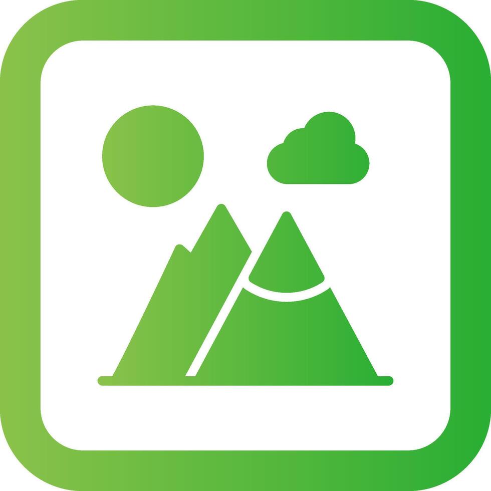 Mountains Landscape Creative Icon Design vector